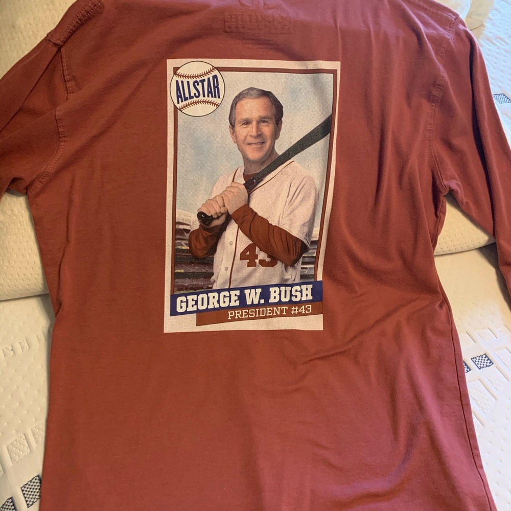 Long Sleeve George Bush Baseball Card